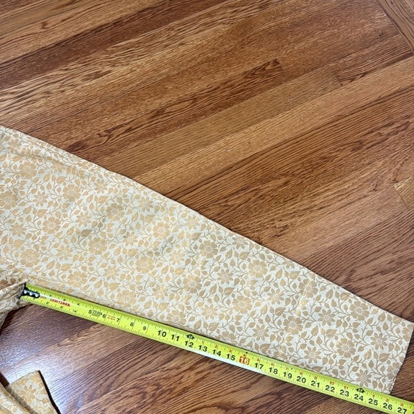 NWT Frances Valentine Gold Floral Jacquard Petrie Pant Size 4 - Picture 11 of 14